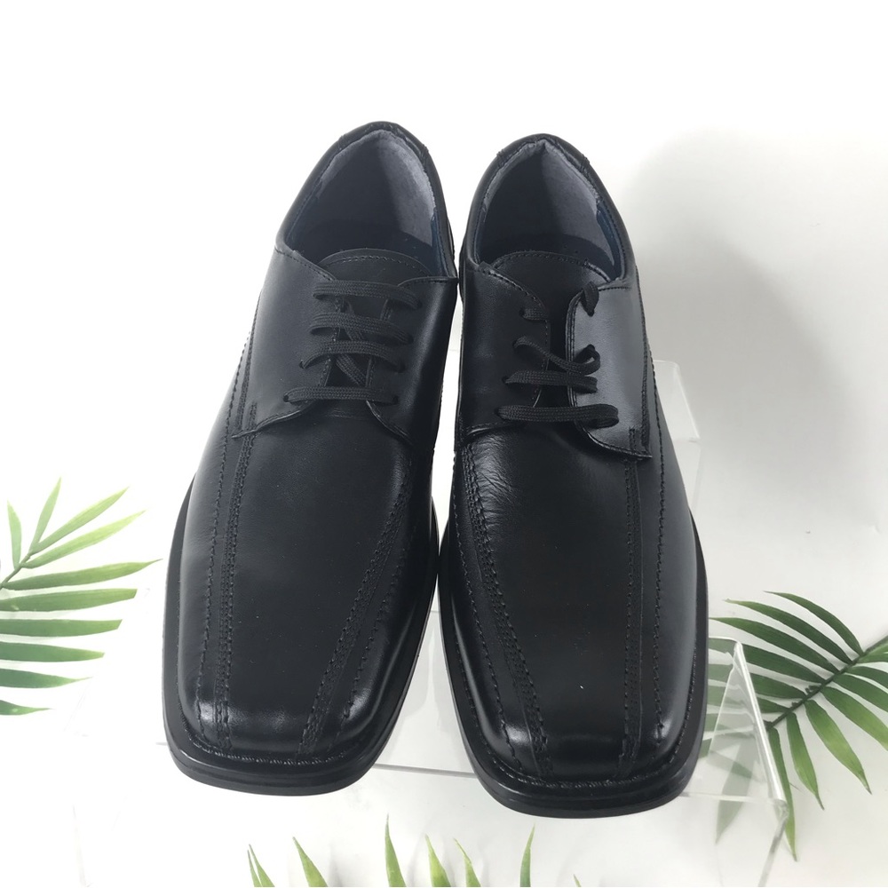 Lamasini Mens Black Leather Oxford Lace up Dress Shoes Size 10 Mexico 28.5